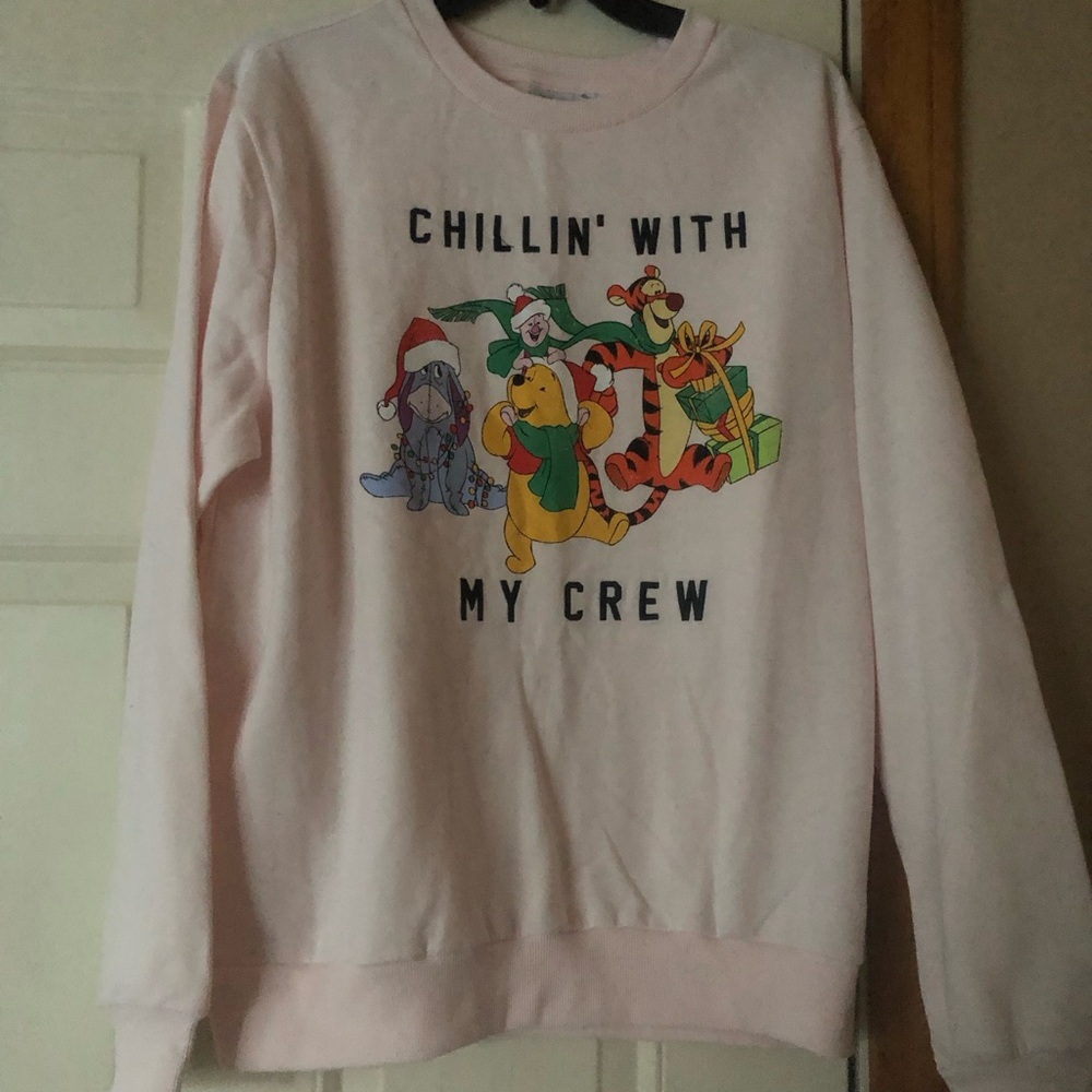 Winnie the Pooh Pink 'Chillin' With My Crew' Holiday Sweatshirt